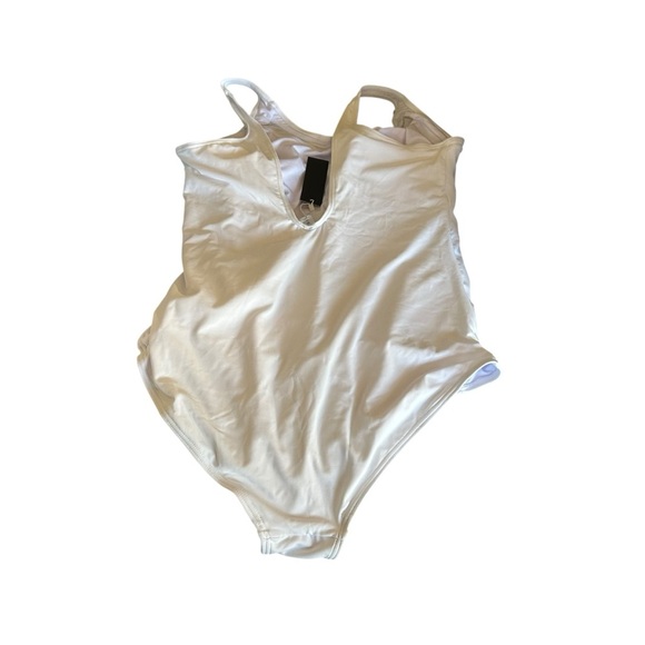 White Mesh One-Piece Swimsuit - Picture 3 of 4